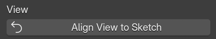 The Align View to Sketch button in the View section of the sidebar